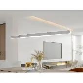 TRIO Suspension LED HELIOS, nuances d'argent, 48 W, nuances de blanc, 5800 lm, métal, dimensions : 150 x 130 x 6 cm, IP20,