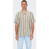Only & Sons Chemise 'ONSTREV' marron / noisette / jaune clair