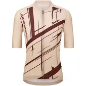 Santini Sketch Short Sleeve Jersey Beige M Homme