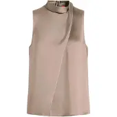 HUGO Chelina-1 10263720 Sleeveless Blouse Beige 34 Femme