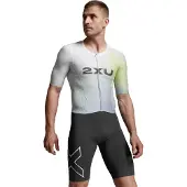 2XU Light Speed React Short Sleeve Trisuit Gris M Homme