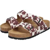 Rieker Damen Pantolette Beige/Kuhfell