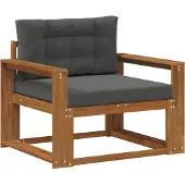 vidaXL Sofa de milieu extérieur Bois d'Acacia Massif Naturel