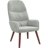 Syfax Fauteuil relax velours gris clair