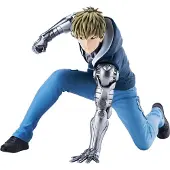 Banpresto One Punch Man Genos Figure 10 Cm Bleu