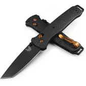 Benchmade Couteau pliant Bailout S90V Black Cerakote, Carbon Fiber
