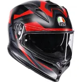 AGV Casque K7 Glimpse, noir mat/rouge, taille S (55/56)