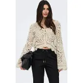 ONLY Cardigan 'ONLWaterly' écru