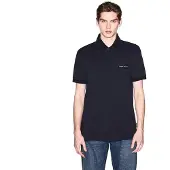 Armani Exchange pour homme. XM002390AF13026UB101 Polo en coton bleu marine (S), Casuel, Classique, Manche courte