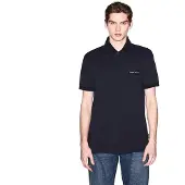 Armani Exchange pour homme. XM002390AF13026UB101 Polo en coton bleu marine (XL), Casuel, Classique, Manche courte