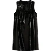 Armani Exchange pour femme. XW001812AF18859UC001 Robe à col roulé noire (L), Casuel, Fête, Viscose, Sans manches / bretelles