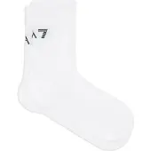 Emporio Armani unisex. 7X000579_AF22658 Chaussettes Running Crusher blanches (M), Casuel, Raffia