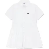 Lacoste Kids 347509 Short Sleeve Dress Blanc 2 Years Fille