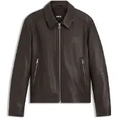 BOSS Mapson4 10273355 Leather Jacket Marron 50 Homme