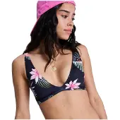 Roxy Paradise Fleur Elongated Triangle Bikini Top Bleu M Femme