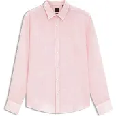 BOSS pour homme. 50567579 Chemise rose de Relegant 6 (5XL), Casuel, Lin, Manche longue
