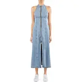 Armani Exchange pour femme. XW002261AF21338MB001 Robe en jean bleu (XXS), Casuel, Coton, Sans manches / bretelles