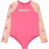Roxy Check Tw Junior Long Sleeve Back Zip Shorty Rose 2 Years Fille