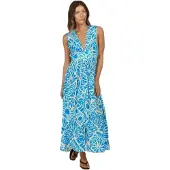Salty Crew Windward Maxi Sleeveless Long Dress Bleu XL Femme