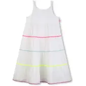 Billieblush U21839 Sleeveless Dress Blanc 8 Years Fille