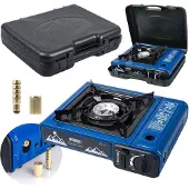 Promis Kgc100 Portable Gas Hob 2 Burners Bleu
