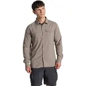 Craghoppers Nosilife Loukkos Long Sleeve Shirt Beige M Homme