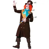 Atosa Mad Hatter Men Costume Marron XS-S Enfants