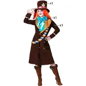 Atosa Mad Hatter Woman Costume Marron M-L Enfants