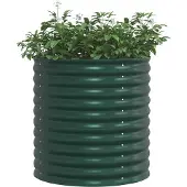 vidaXL Potager surélevé vert 80 x 80 x 81 cm Acier