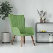 Prolenta Maison Exclusive - Fauteuil relax vert clair en velours