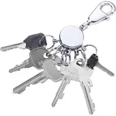 Troika Unisexe, Porte-clés, PATENT Porte-clés rond avec 6 annneaux amovibles, gris brillant, Argent