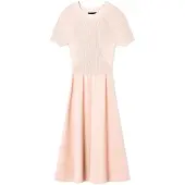 Armani Exchange pour femme. XW001885AF10352U6149 Robe beige Silhouette (M), Casuel, Classique, Viscose, Manche courte