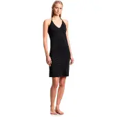 Emporio Armani pour femme. EW004085_AF20255 Robe de plage noire (XL), Casuel, Polyamide, Sans manches / bretelles