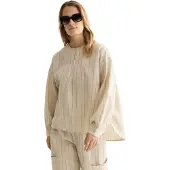 Scotch & Soda U9b01254t Linen Long Sleeve Blouse Beige 36 Femme