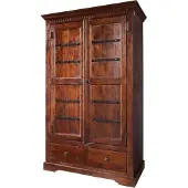 MASSIVMOEBEL24.DE MASSIVMOEBEL24 | Armoire 108x64 Acacia laqué Nougat OXFORD #509