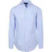 Steppin' Out Chemise Oxford Bleu Clair à Carreaux