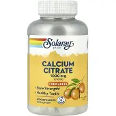Solaray Calcium Citrate 1000mgr Orange 60 Units Blanc