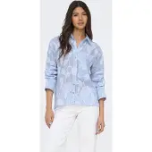 ONLY Chemisier 'ONLASTANA' bleu clair / blanc