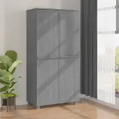 vidaXL Armoire gris foncé 89x50x180 cm pin massif , Armoires Design 2024
