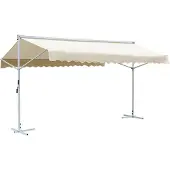 Syfax Auvent sur pied 600 x 300 cm Crème
