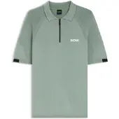 BOSS pour homme. 50575861 Polo Perform Max vert (M), Casuel, Sport, Polyester, Manche courte
