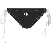 Calvin Klein Swimwear Bas de bikini 'CK Monogram' noir / blanc