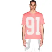 Armani Exchange pour homme. XM002510AF10358U4029 T-shirt Regular Fit Plus coral (XL), Casuel, Coton, Manche courte, Corail