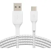 Belkin Boost Charge Braided Usb-a To Usb-c Cable 2m Blanc