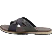 Mustang Chaussures pour hommes , pantoufles, sandales, couleur bleue, style décontracté