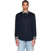 Armani Exchange pour homme. XM002267AF22640UB101 Chemise Navy Block (S), Casuel, Coton, Manche longue, Marine
