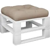 vidaXL Coussin de palette taupe 60x61,5x10 cm tissu