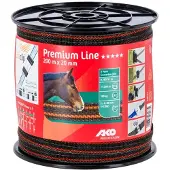 Kerbl Ruban Clôture Orange/brun 20mm Ruban Clôture électrique Haute Visibilité Et Conductivité -
