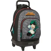 Safta My Hero Academia 33l 33x45x22 Cm Wheeled Backpack Gris Enfants