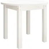 Syfax Table basse blanche Ø 55x45 cm pin massif